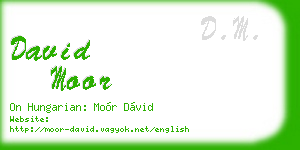 david moor business card